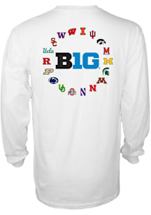 Big Ten White All Schools Long Sleeve T Shirt