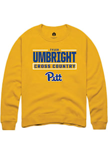 Tyler Umbright Rally Mens Gold Pitt Panthers NIL Stacked Box Player Crew