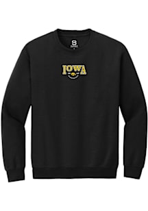 Summit Sportswear Iowa Hawkeyes Mens Black Embroidered Long Sleeve Crew Sweatshirt