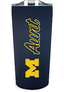 Michigan Wolverines 18oz Aunt Soft Touch Stainless Steel Tumbler - Navy Blue