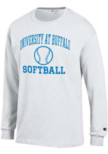 Champion Buffalo Bulls White Softball Jersey Long Sleeve T Shirt
