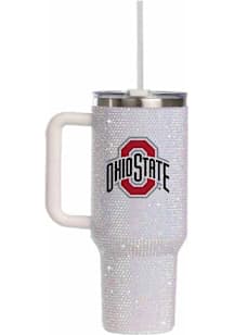 White Ohio State Buckeyes 34oz White Bling Stainless Steel Tumbler