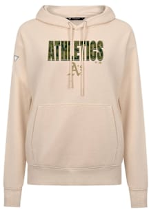 Levelwear Oakland Athletics Womens Brown Adorn Protect Hooded Sweatshirt