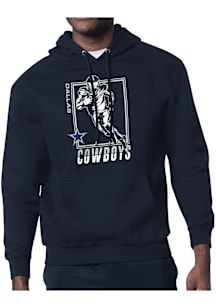 Starter Dallas Cowboys Mens Navy Blue Grid Long Sleeve Hoodie