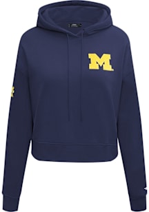 Pro Standard Michigan Wolverines Womens Blue Classic Hooded Sweatshirt