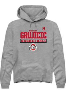 Mathieu Grujicic Ohio State Buckeyes Mens Graphite NIL Stacked Box Player Hood