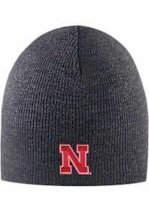 LogoFit Nebraska Cornhuskers Charcoal Everest Beanie Mens Knit Hat