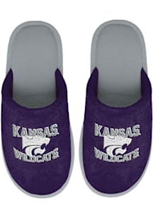 K-State Wildcats Wordmark Stacked Big Logo Mens Slippers