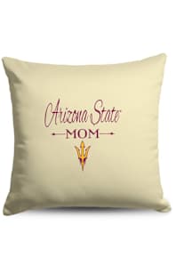Arizona State Sun Devils Mom 18x18 Throw Pillow - White
