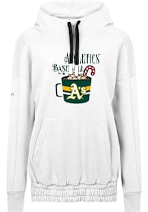 Levelwear Oakland Athletics Womens White Waterfall Mellow Hooded Sweatshirt