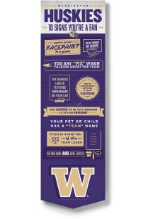 Purple Washington Huskies Wall Art Sign