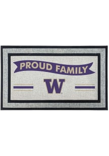Ash Washington Huskies Proud Family 18x30 Door Mat