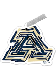 Akron Zips Justin Patton Logo Ornament - Navy Blue