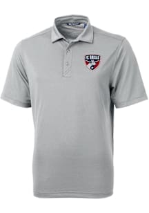 Cutter and Buck FC Dallas Mens Grey Virtue Eco Pique Short Sleeve Polo