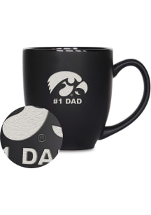 Black Iowa Hawkeyes #1 Dad 15oz Bistro Ceramic Mug