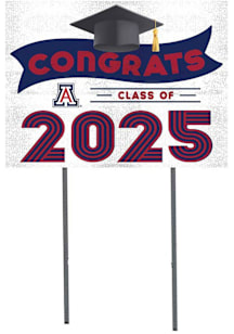 Arizona Wildcats KH Sports Fan Class of 2025 graduation graphic Yard Sign - White