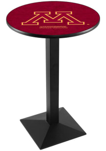 Black Minnesota Golden Gophers Square Base Pub Table