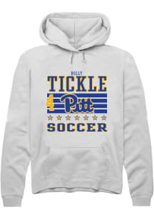 Holly Tickle Rally Mens White Pitt Panthers NIL Striped Player Hood
