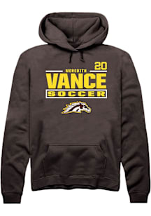 Meredith Vance Western Michigan Broncos Mens Brown NIL Stacked Box Player Hood