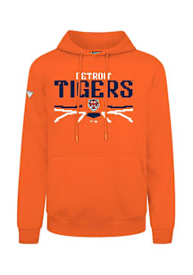 Levelwear Detroit Tigers Mens Orange Podium Arcade Long Sleeve Hoodie