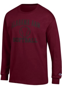 Champion Alabama A&amp;M Bulldogs Maroon Softball Jersey Long Sleeve T Shirt