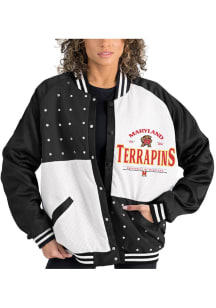Womens Maryland Terrapins Black Gameday Couture Inner Drive Bomber Light Weight Jacket