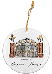 Yellow Michigan Wolverines Laura Wilcox Designs Ornament