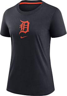 Nike Detroit Tigers Womens Navy Blue Authentic Collection Short Sleeve T-Shirt