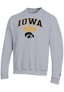 Champion Iowa Hawkeyes Mens Grey Class of 2025 Pill Powerblend Long Sleeve Crew Sweatshirt