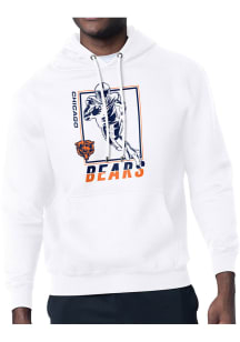 Starter Chicago Bears Mens White Grid Long Sleeve Hoodie
