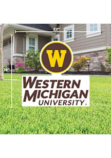 White Western Michigan Broncos Yard Sign Yard Sign