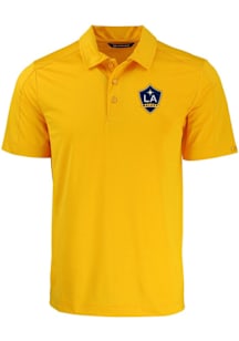 Cutter and Buck LA Galaxy Mens Yellow Prospect Short Sleeve Polo