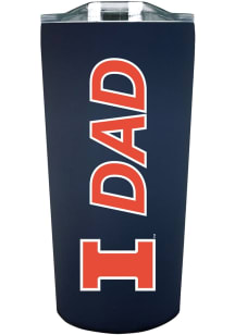 Navy Blue Illinois Fighting Illini 18oz Soft Touch Dad Stainless Steel Tumbler