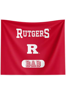 Red Rutgers Scarlet Knights Dad 34x40 Tapestry Blanket