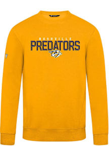 Levelwear Nashville Predators Mens Gold Zane Carve Long Sleeve Crew Sweatshirt