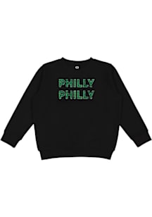 Summit Sportswear Philadelphia Youth Black Philly Philly Long Sleeve Crew Sweatshirt