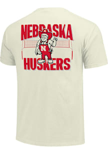 Nebraska Cornhuskers Youth Ivory Herbie Volleyball Short Sleeve T-Shirt