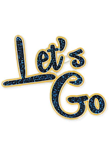 West Virginia Mountaineers Souvenir Slogan Crystal Pin - Navy Blue