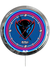 DePaul Blue Demons Multi Color LED Wall Clock