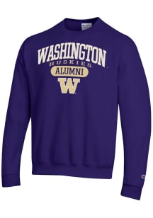 Mens Washington Huskies Purple Champion Pill Alumni Powerblend Crew Sweatshirt