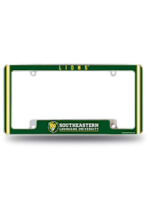 Southeastern Louisiana Lions All Over Chrome License Plate Frame - Green