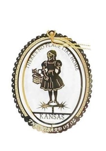 Kansas &quot;There's No Place Like Home&quot; Dorothy Ornament