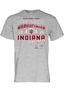 Blue 84 Indiana Hoosiers Grey 2026 Rose Bowl Champions Short Sleeve T Shirt