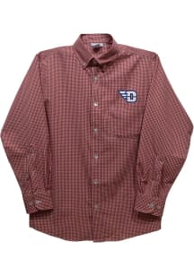 Vive La Fete Dayton Flyers Baby Red Gingham Long Sleeve Polo