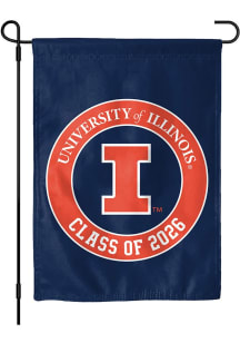Navy Blue Illinois Fighting Illini Class of 2026 Garden Flag