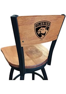Florida Panthers Maple Seat Maple Back Swivel Pub Stool - Brown