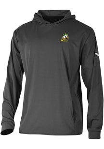 Mens Oregon Ducks Black Columbia Heat Seal Long Drive Hooded Sweatshirt