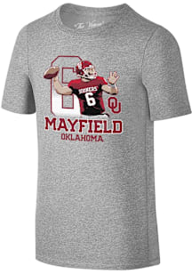 Baker Mayfield Oklahoma Sooners Youth Grey Caricature Player Tee