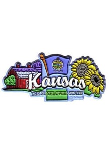Kansas Sunflower State 2D Magnet