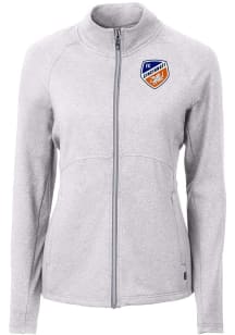 Cutter and Buck FC Cincinnati Womens Grey Adapt Eco Knit Light Weight Jacket